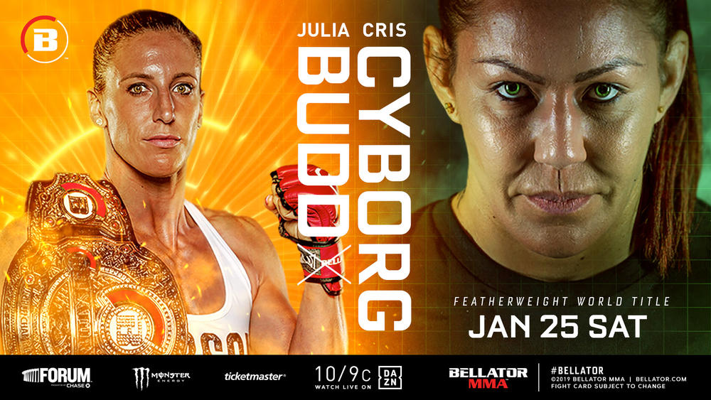【Bellator】UFC離脱のサイボーグがBellatorの“絶対女王”ジュリア・バッドといきなり対戦！＝1月25日 Bellator