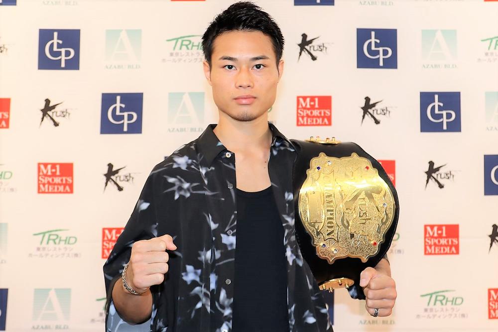 【Krush】KOで初防衛の池田幸司、石井一成と「やりたいですね」K-1福岡大会出場のバンタム級勢にプレッシャーをかける