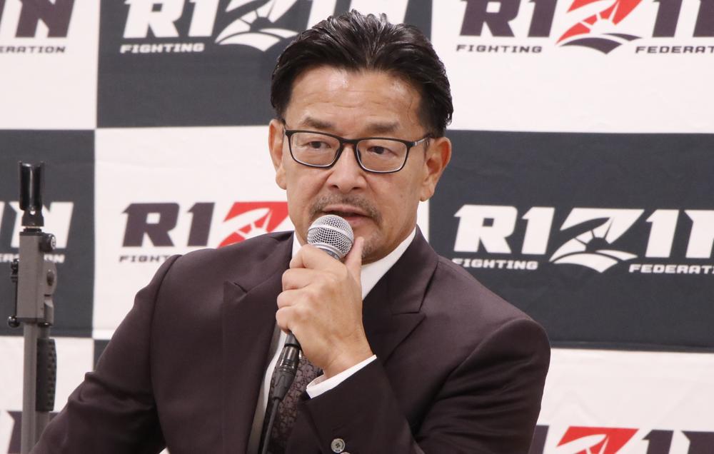 【RIZIN】客席でマッスルポーズの木村ミノルに榊原CEO「その身体でリングに上げてもいいですかって安保に言われても、いいわけないだろうって」