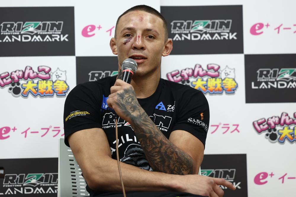 【RIZIN】ルイス・グスタボが試合後もサトシ挑戦をアピール「もう十分、自分はその立場にあると思う。自分は次の王者になる人間」祝勝会は磯丸水産へ