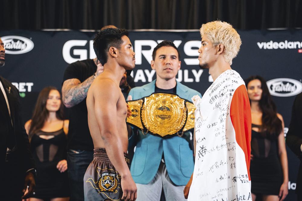 【GLORY】原口健飛が3度目のペットパノムルン戦へ向け計量パス、日本人初のGLORY世界王座奪取なるか