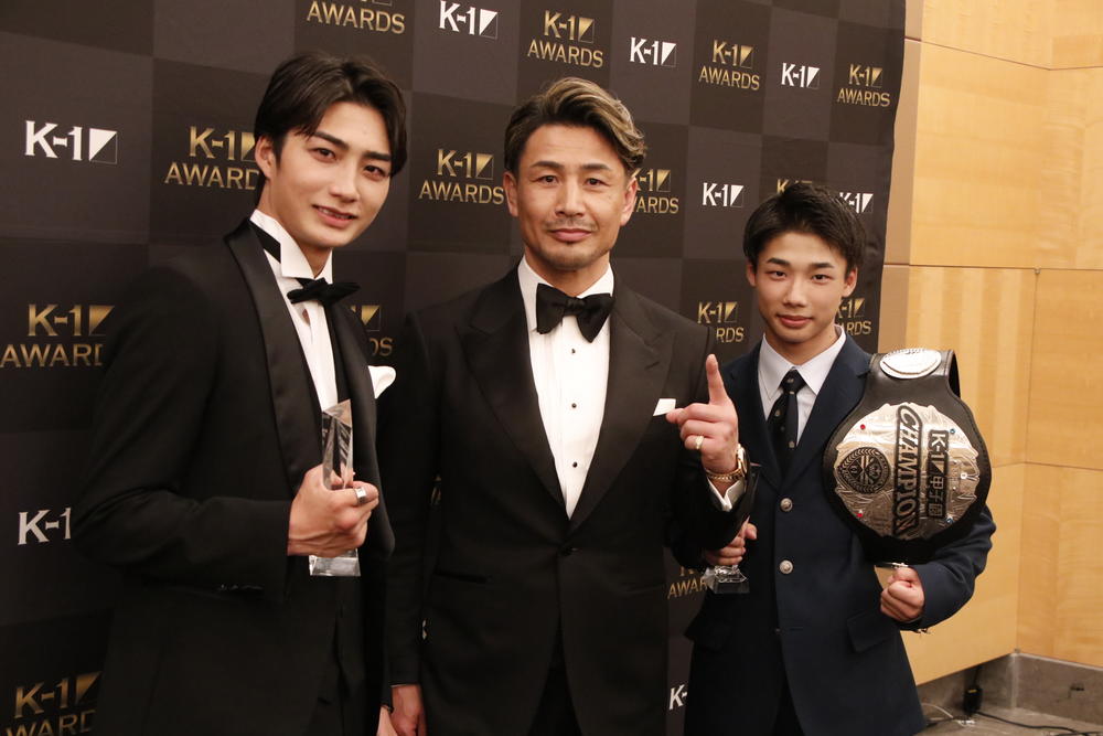 【K-1 AWARDS】魔裟斗が大久保琉唯に「活躍に期待しています。最近は本物の格闘家がいなくて嫌なんだよね。本物になって」