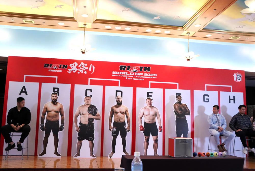 【RIZIN】ヘビー級GPの1回戦組み合わせが決定、上田幹雄とシビサイ頌真が日本人対決、スダリオ剛はジョゼ・アウグストと対戦＝公開抽選