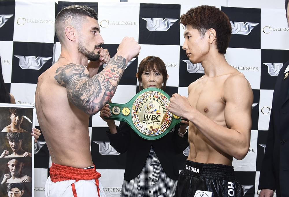 【NJKF】WBCムエタイ世界タイトルマッチに挑む大田拓真「しっかり倒して世界王者になる」、王者は「素晴らしい試合をして必ず勝つ」＝前日計量