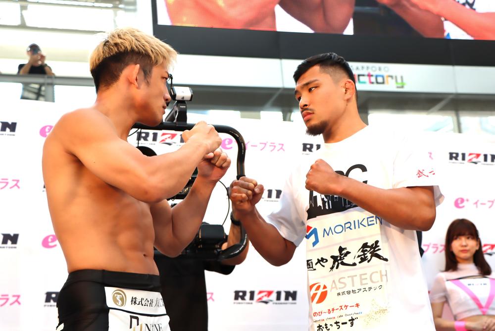 【RIZIN】堀江圭功が1年4カ月ぶり計量パス、体格差上等の西川大和は「体重差がある選手をしっかりと倒したい」