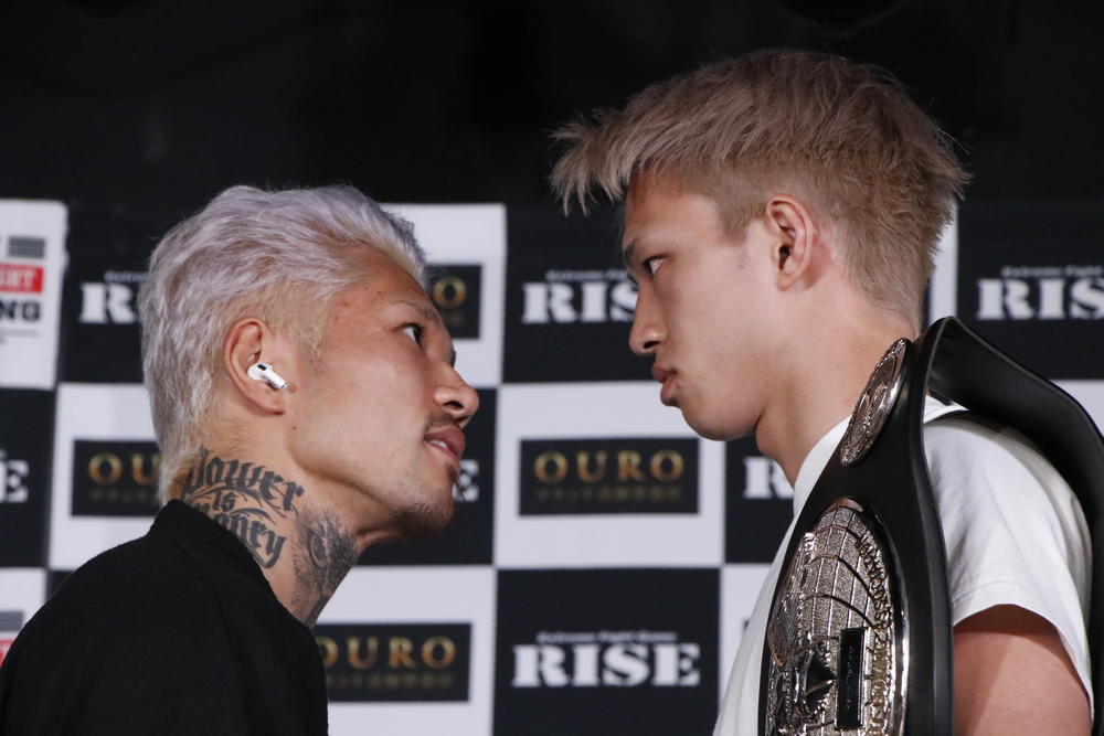 【RISE】中村寛と笠原友希がバチバチの火花散らす「腹立ってるのでぐちゃぐちゃに潰す。ほんまにボコボコにする」（中村）、ペンジェーと再戦の常陸飛雄馬は「殴り合いましょう」