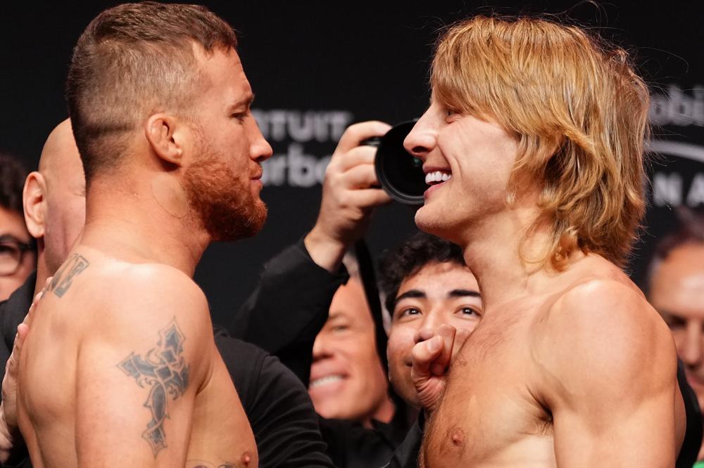 【UFC】計量で倒れて試合中止のスマザーマンが回復「少ししか減量してない」。ライト級暫定王座戦ゲイジーはジャスト、ピンブレットはアンダーでパス。アレンvs.シウバは鼻をつけてフェイスオフ、ウマルと対戦フィゲイレードが体重超過、ジョンソンと対戦のペレスも2.5ポンドオーバー＝前日計量