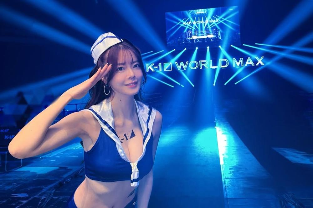 【K-1】172cmの高身長に10cmのヒール、ラウンドガール羽瀬萌の全身ショットにファン「スタイルいい」と絶賛、美脚は筋トレ努力の賜物