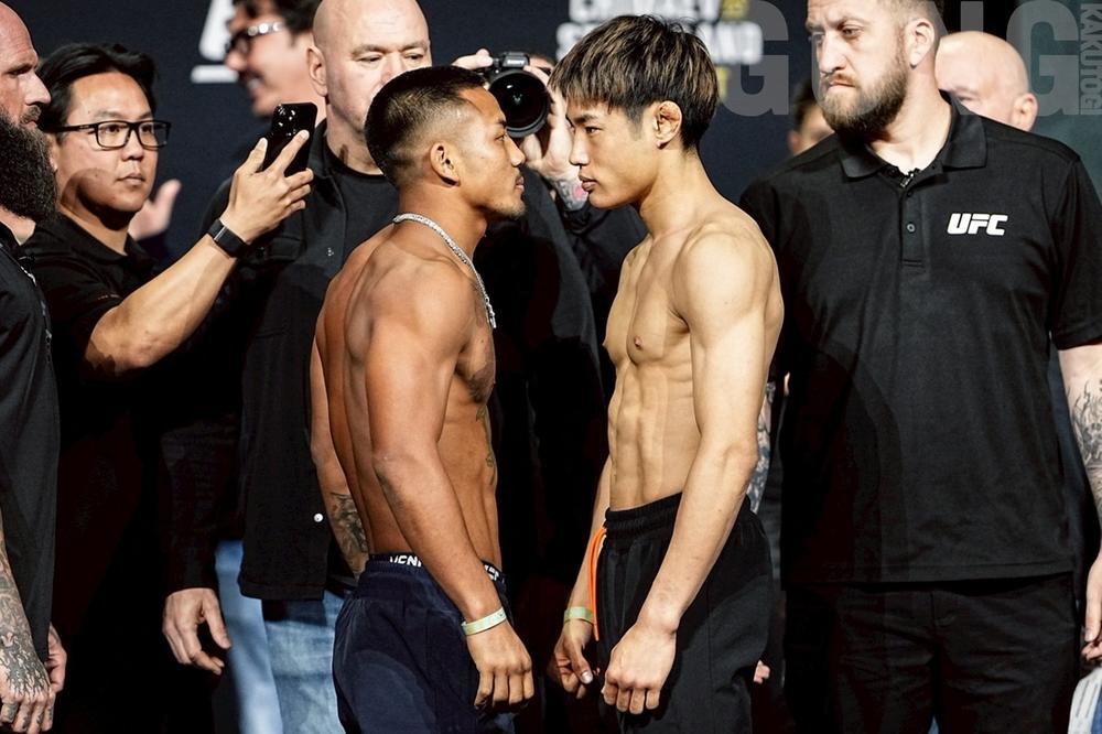 【UFC】平良達郎、日本人初のUFC世界王座獲得なるか、王者ジョシュア・ヴァンに挑戦。メインはミドル級王座戦チマエフvs.ストリックランド、元Bellator王者アモソフvs.4連勝アルヴァレス、UFC最多出場記録ミラー。チマエフの練習仲間のススルカエフがサントスを絞め落とし12戦無敗に＝速報中