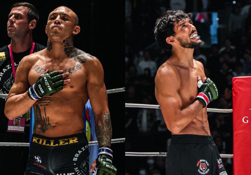 【RIZIN】初回KOで王座奪取した新王者グスタボ「自分の人生は常に厳しいものだったので、自分の中で諦めるという言葉は存在しません」、敗れたノジモフ「ジャブを遠距離から放った時に右膝に痛みが走った」