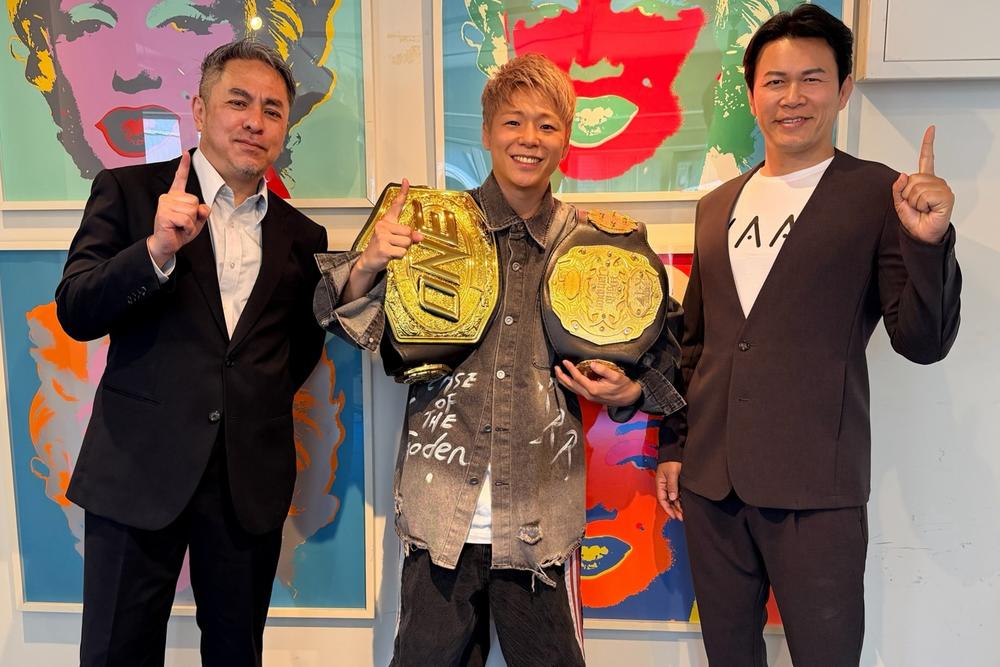 【ONE】武尊が古巣K-1を訪れ引退報告、須藤元気プロデューサー、宮田充Krushプロデューサーと3ショット「K-1最高」も