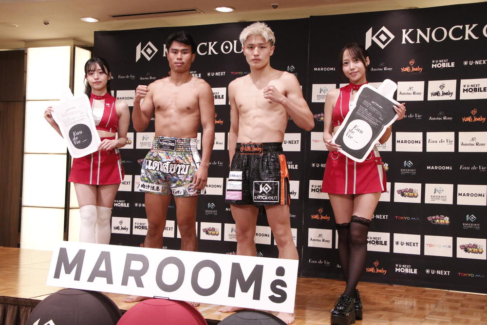 【KNOCK OUT】REDスーパーライト級王座防衛戦の王者デンサヤームが3.1kgの大幅オーバー、久井大夢は試合を希望。1.7kgオーバーと体調不良も