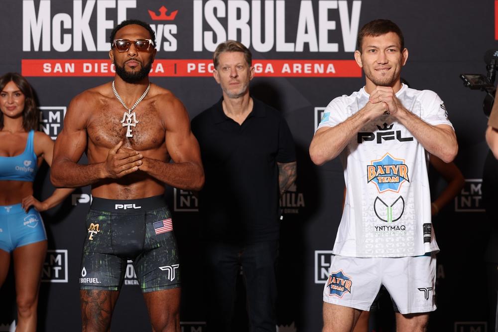 【PFL】AJ・マッキーが10戦無敗・フィニッシュ率100％のサラマット・イスブラエフと対戦！ カモーシェvs.元UFC＆PANCRASEアラウジョ、シャブリーvs.デイヴィス。プレリムでリプスキvs.ビショップ、ザビッド弟ハサン・マゴメドシャリポフも＝6月28日（日）朝