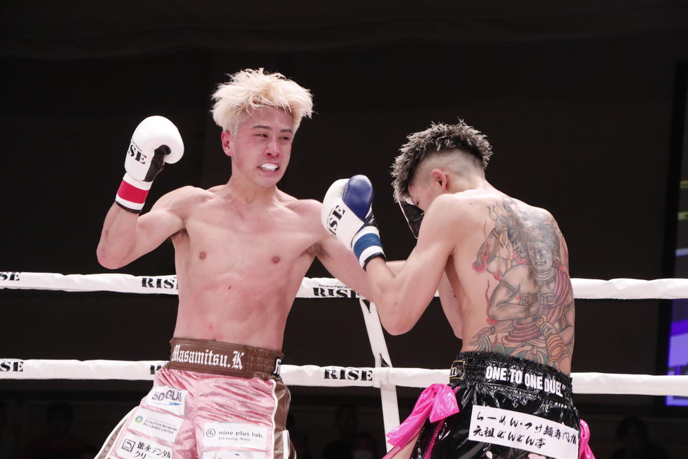 【RISE】久津輪将充が怜虎を豪快TKO。憂也vs.基康でミドル級王座決定戦、女王・島田知佳がムエタイを迎撃、伊藤澄哉vs.ケースケ、奥平将太vs.金ちゃん、有井渚海vs.松山和弘＝速報中