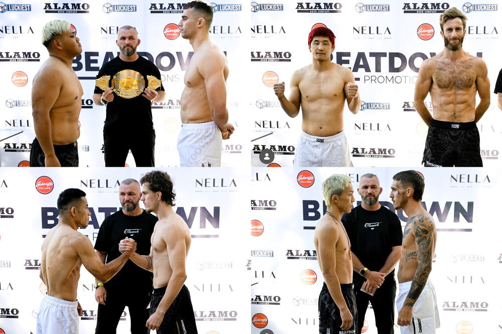 【Beatdown Promotions】豪州大会に日本から4選手が参戦！ マシン、中西テツオ、平川智也、多田琴音がパイパーに1R ギロチン一本負け＝速報中