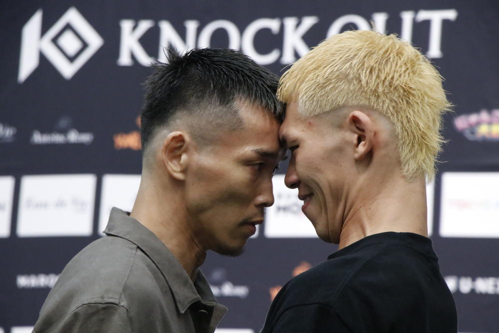 【KNOCK OUT】「ヒジありキックボクシングで日本の最前線に立つために来た」と意気込む吉田凜汰朗に、バズーカ巧樹「頑張れ」と終始シュールな応答