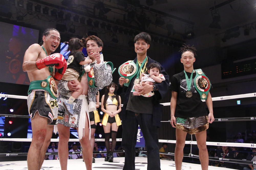 【KNOCK OUT】福田海斗が圧倒KOで新王者、壱がスプリット判定で乙津陸を振り切る、重森陽太が鮮やかハイキックKOで新王者に、渡部蕾が谷津晴之を流血TKO葬で初防衛、隼大が鮮やかなKO、大渕翼が熱戦制す、辻井和奏が初回KO勝ち。漁鬼vs.吉宗、の王者対決、バズーカ巧樹がNJKFのエース吉田凜汰朗を迎撃、WBCムエタイ4大日本タイトルマッチで福田海斗vs.竹内賢一=速報中