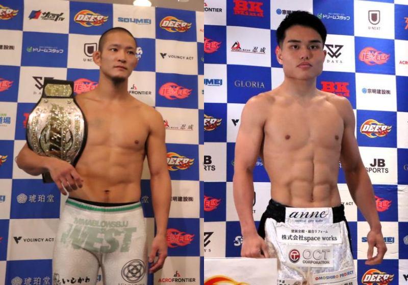 【DEEP】青井人vs.三井俊希のフェザー級タイトルマッチ、仕切り直しの白川ダーク陸斗vs.瀧澤謙太など4試合が11月22日のニューピアホール大会で決定。秋元強真もケージに登場