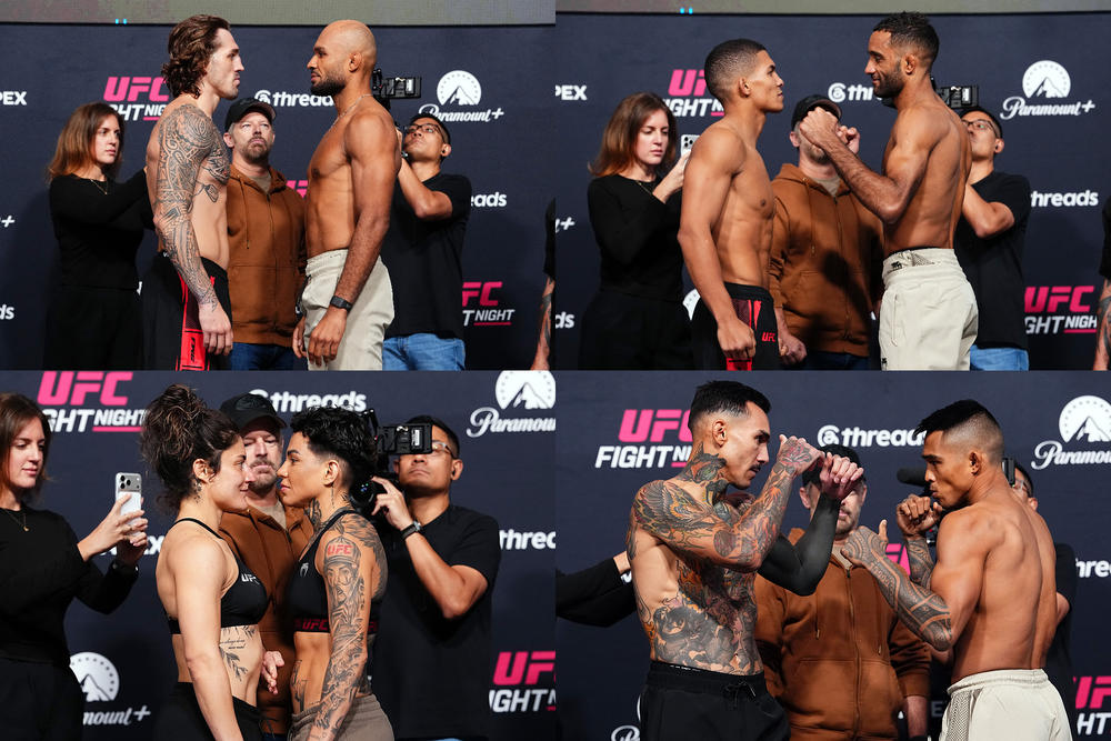 【UFC】メインはミドル級5位ブレンダン・アレンvs.5連勝リロイ・ダンカン、コメインはライト級カミロvs.ハーバート。4.1kg体重超過のボンフィムをプラドがパウンドアウト。プライスが引退撤回？ のTKO勝ち。体重超過のヒベイロがギロチン極める、フライJr.がTKO勝ち、20歳のペレイラが初回ヒジTKO勝ち＝速報中