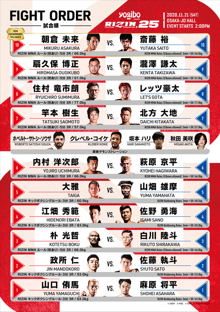 Amazon.co.jp: RIZIN25 公式ポスター 朝倉未来 斎藤裕 瀧澤謙太